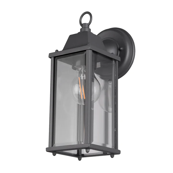 Wandleuchte Olona - Klarglas / Aluminium - 1-flammig - Grau