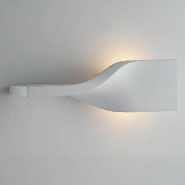 Wandleuchte Piroette - Gips - 1-flammig - Breite: 36 cm