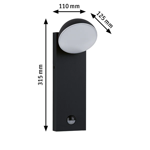 Wandleuchte Puka mit Sensor - Aluminium - Grau - 1-flammig - Image 8