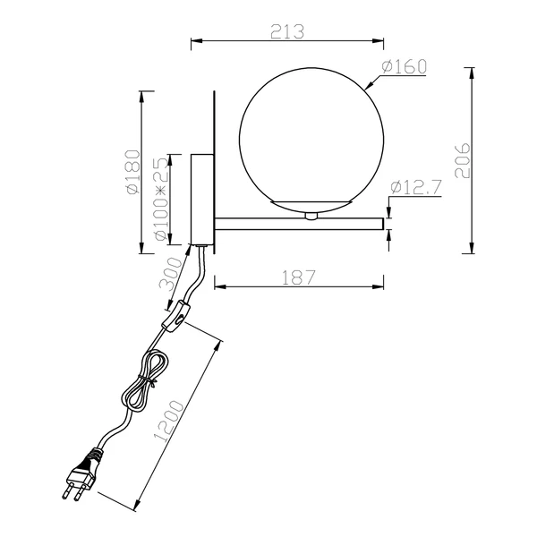 Wandleuchte Pure II - Glas / Aluminium - 1-flammig - Image 3