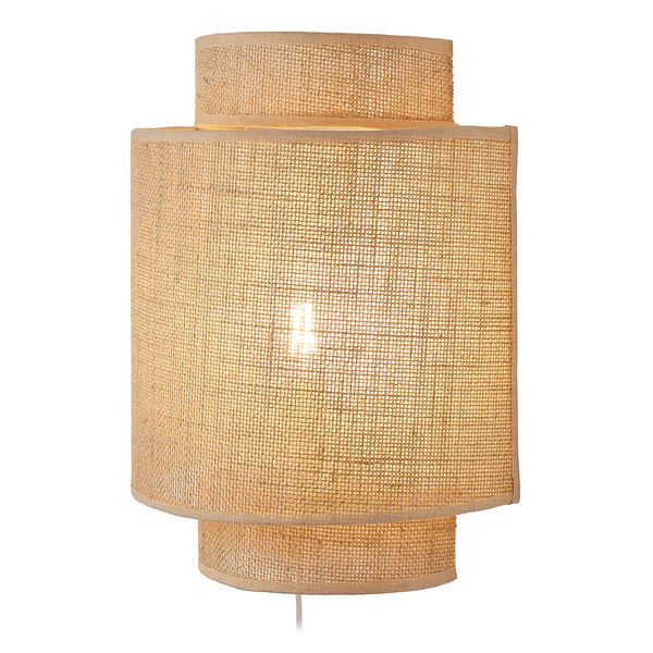 Wandleuchte RAW LINEN - Rattan - 1-falmmig