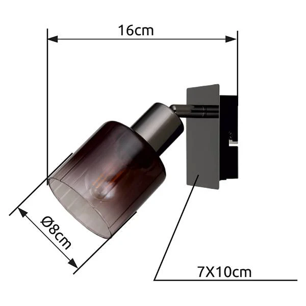 Wandleuchte Satella - Farbglas / Eisen - 1-flammig - Image 7