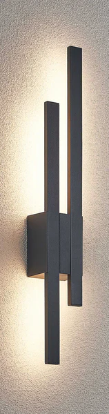 Wandleuchte Tawa - Aluminiumguss - Anthrazit