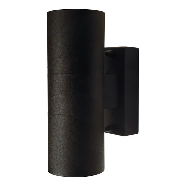 Wandleuchte Tin Double - Aluminium - 2-flammig - Schwarz