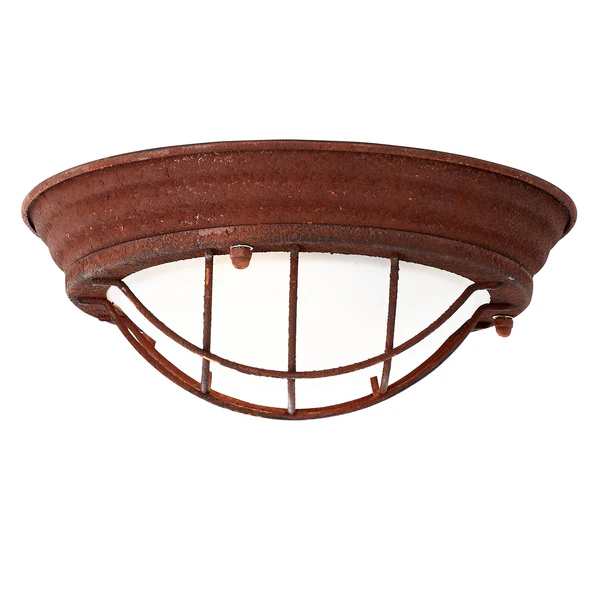 Wandleuchte Typhoon I - Glas / Eisen - Rostbraun - Durchmesser: 29 cm