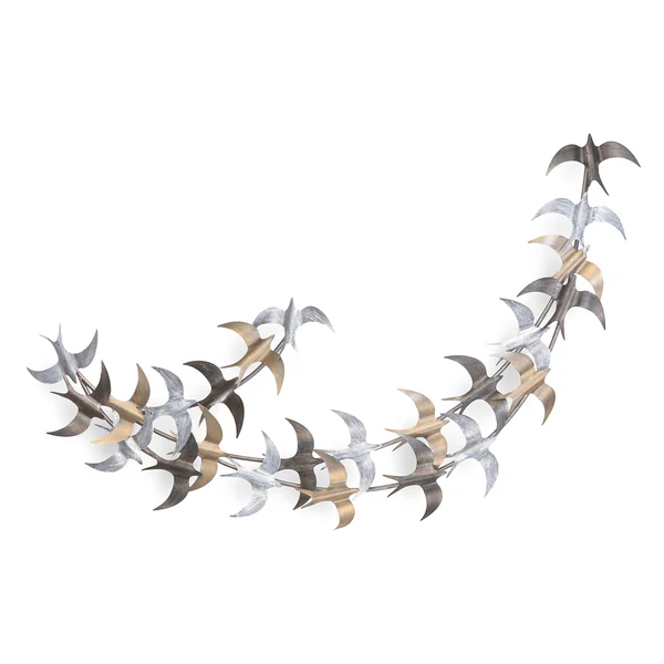 Wandobjekt Birtley - Eisen - Silber / Schwarz / Gold - Image 2
