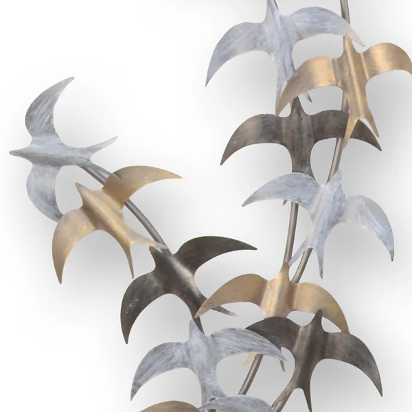 Wandobjekt Birtley - Eisen - Silber / Schwarz / Gold - Image 3
