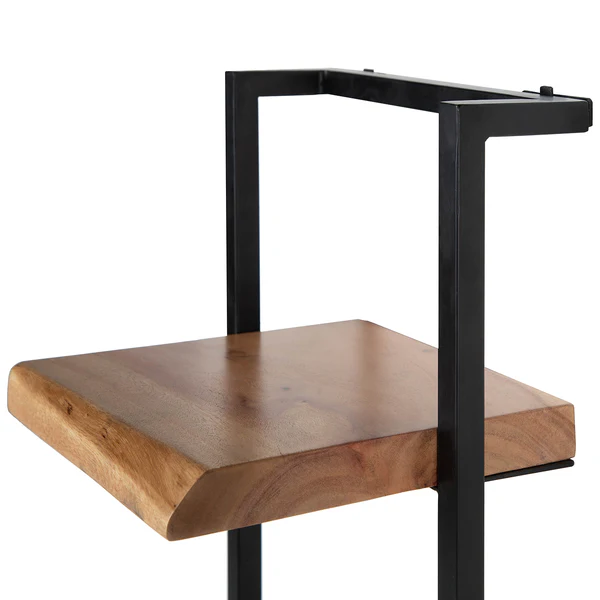 Wandregal Kaawo II - Akazie massiv / Metall - Akazie / Schwarz - Höhe: 65 cm - Image 14