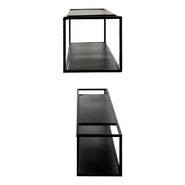 Wandregal Lancieux II (2er-Set) - Metall - Schwarz - Image 4