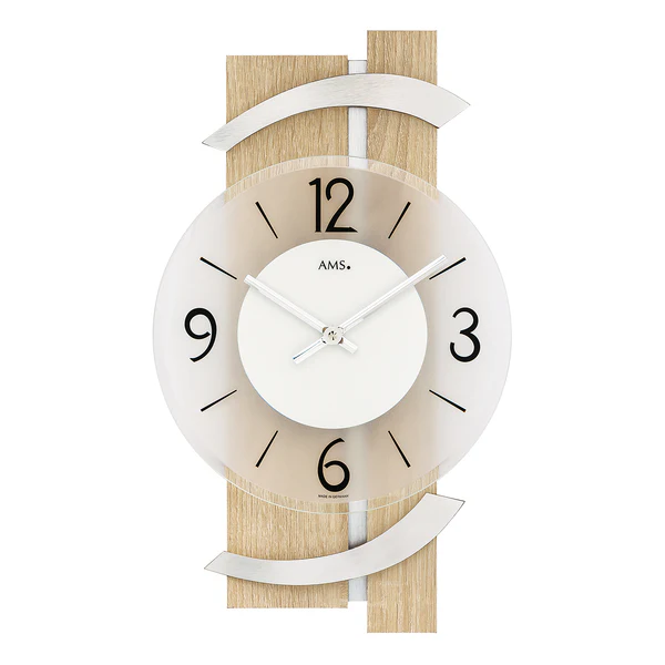 Wanduhr Areado - Quarz - Braun / Silber