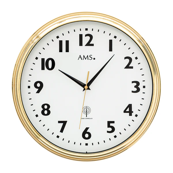 Wanduhr Barva - Funk - Gold / Weiß