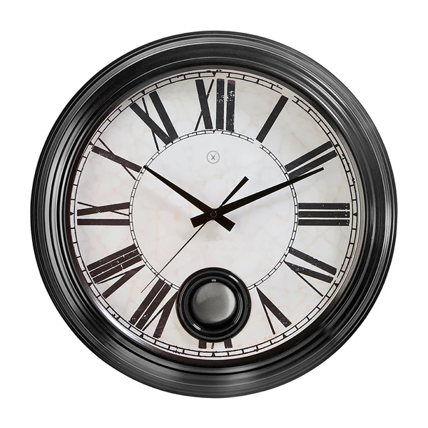 Wanduhr London - Metall - Lavagrau
