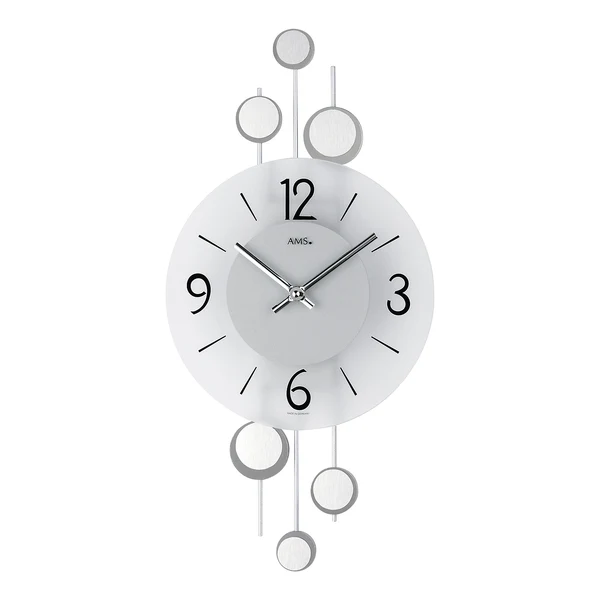 Wanduhr Luki I - Quarz - Silber