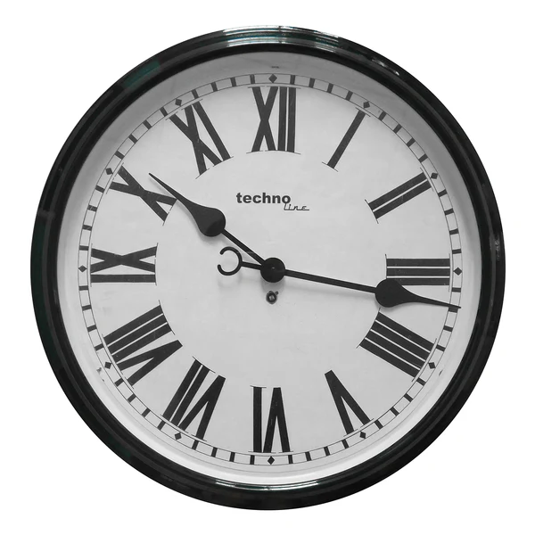 Wanduhr WT 7050 - Aluminium / Glas - Schwarz