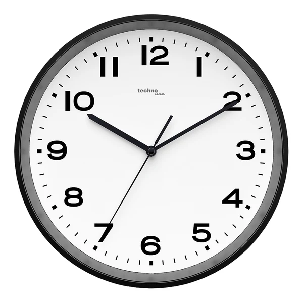 Wanduhr WT 8500 - Kunststoff - Schwarz / Weiß