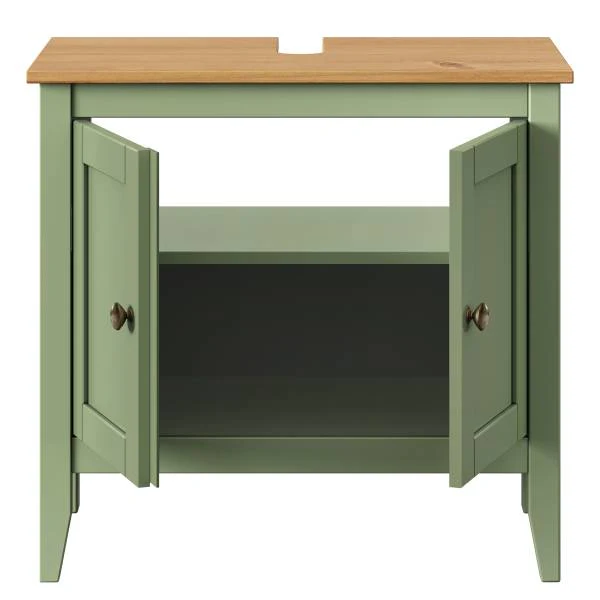 Waschbeckenunterschrank Belleria Typ B - Massivholz - Grün - Image 3