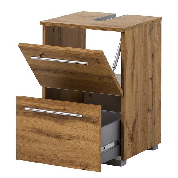 Waschbeckenunterschrank Carlos - Eiche Landhaus Dekor - Breite: 40 cm - Image 2