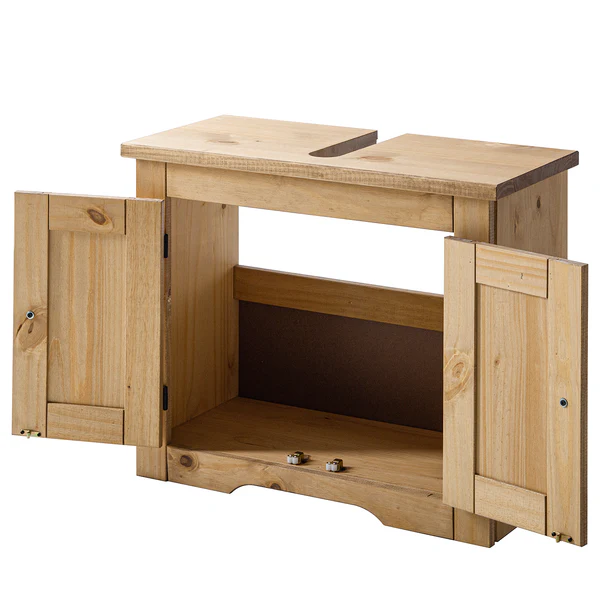 Waschbeckenunterschrank Finca Rustica - Kiefer massiv - Kiefer Natur - Image 5