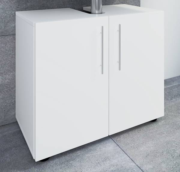 Waschbeckenunterschrank Flandu 2 Türen - Weiß - Image 3