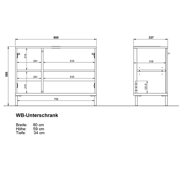 Waschbeckenunterschrank Yonkers - Kaschmir - Image 9