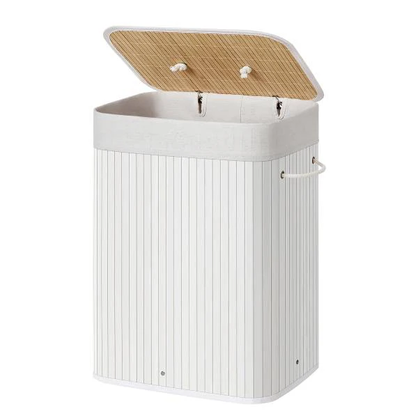 Wäschekorb Abeurador Typ A - Weiß - Baumwollstoff - 40 x 60 x 30 cm