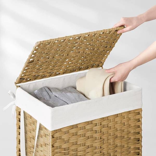 Wäschekorb Impor - Gelb - Polyester - Eisen - Polyethylen - 46 x 61 x 32 cm - Image 3