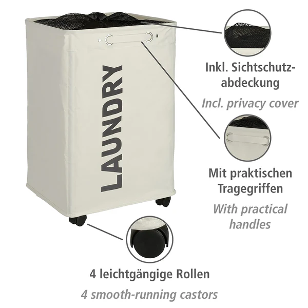 Wäschesammler Quadro - Polypropylen - Beige - Image 5