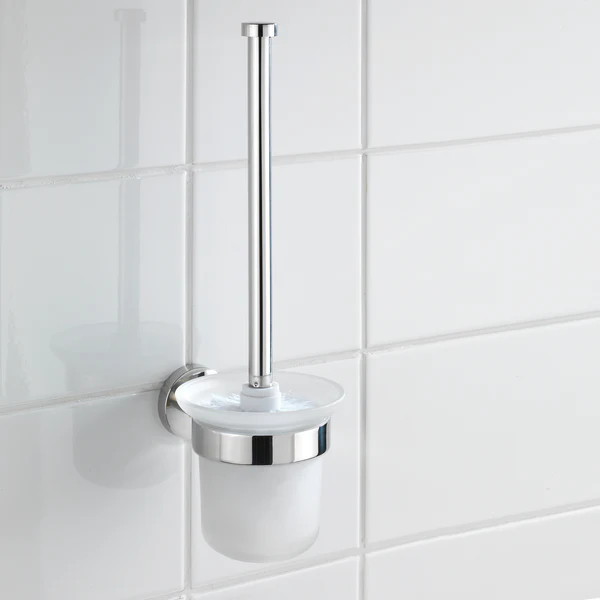 WC-Bürste Bosio I - Milchglas / Edelstahl - Silber - Image 2