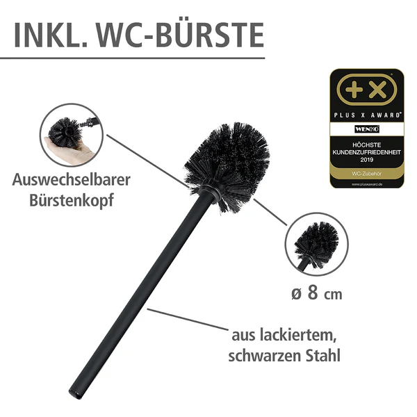 WC-Garnitur Rivalta - Gehärtetes Glas - Schwarz - Schwarz - Image 11