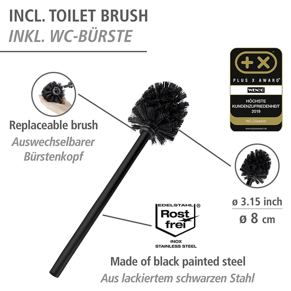 WC-Garnitur Rivalta II - Edelstahl / Polypropylen - Schwarz - Image 5