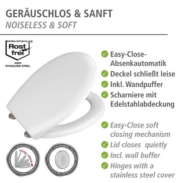 WC-Sitz Gubbio - Edelstahl - Weiß - Image 2