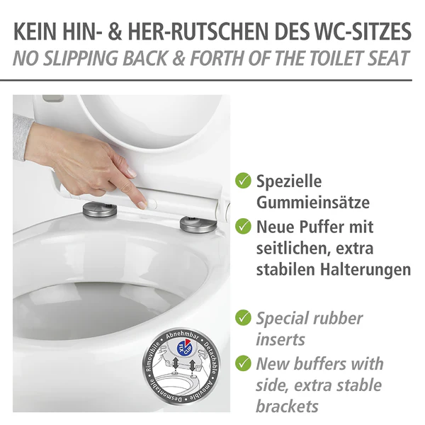 WC-Sitz Gubbio - Edelstahl - Weiß - Image 3