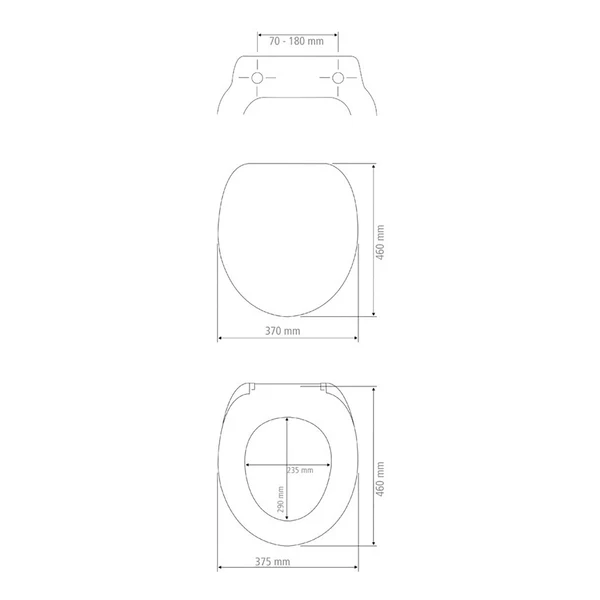 WC-Sitz Vorno Neo - Edelstahl - Weiß - Image 2