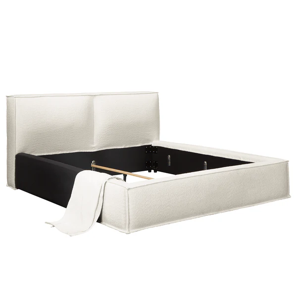 Wechselbezug KINX Polsterbett - Bouclé Stoff Abby: Polarweiß - 140 x 200cm - 110 cm - Image 3