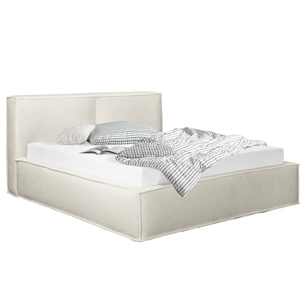 Wechselbezug KINX Polsterbett - Bouclé Stoff Abby: Polarweiß - 140 x 200cm - 110 cm - Image 5