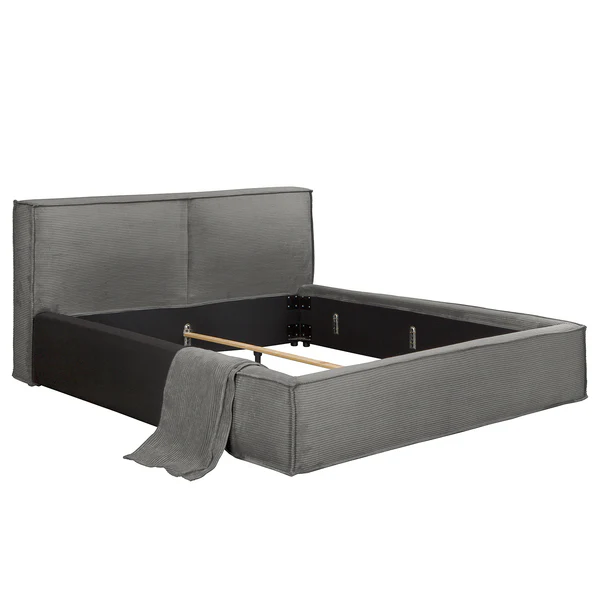 Wechselbezug KINX Polsterbett - Cordstoff Poppy: Graphit - 180 x 200cm - 110 cm - Image 3