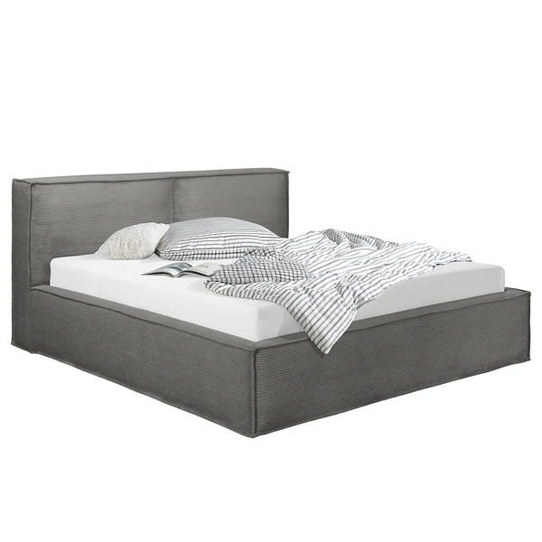 Wechselbezug KINX Polsterbett - Cordstoff Poppy: Graphit - 180 x 200cm - 110 cm - Image 5