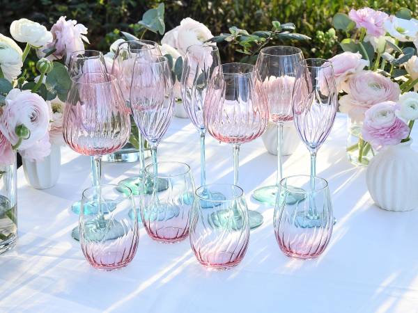 Weingläser Spring - Farbglas - Türkis / Rosa - Image 3