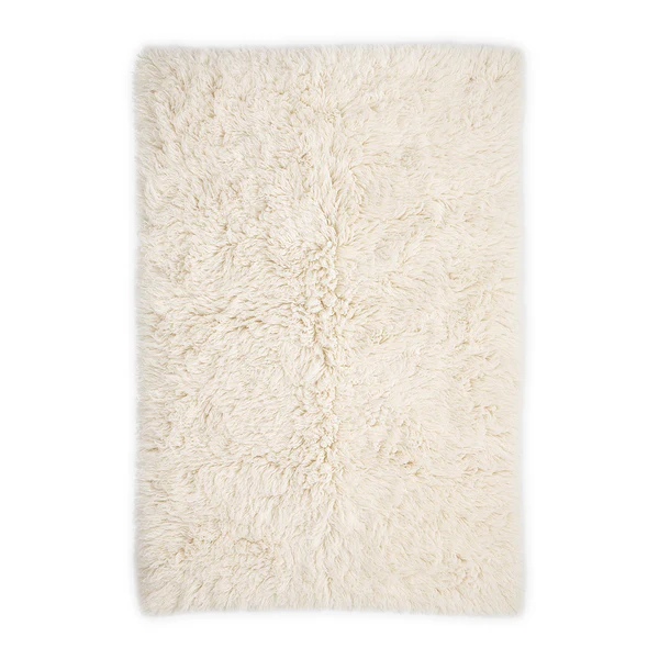 Wollteppich Flokos 2450 - Schurwolle - Weiß - 120 x 180 cm