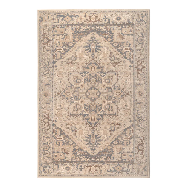 Wollteppich Floresti VII - Schurwolle - Beige - 80 x 150 cm