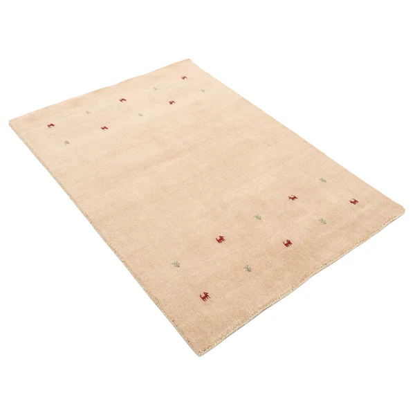 Wollteppich Gabbeh Uni - Wolle - Beige - 60 x 90 cm - Image 3