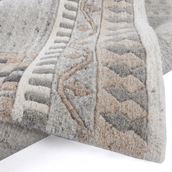 Wollteppich Nakarta 6030 - Schurwolle - Grau - 60 x 90 cm - Image 3