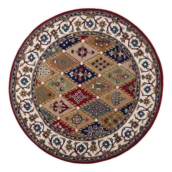 Wollteppich Royal Ziegler 560 II - Schurwolle - Rot - 100 x 100 cm