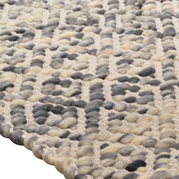 Wollteppich Smooth Comfort Diamond - Schurwolle / Baumwolle - Grau - 65 x 135 cm - Image 6