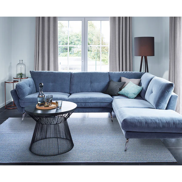 Wollteppich Wohnidee Liv - Baumwolle - Hellblau - 120 x 170 cm - Image 3