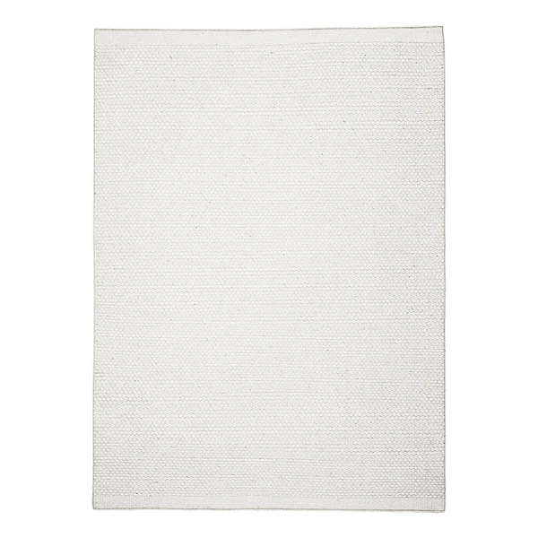 Wollteppich Wooly Idea - Wolle / Baumwolle - Naturweiß - 120 x 170 cm - 120 x 170 cm