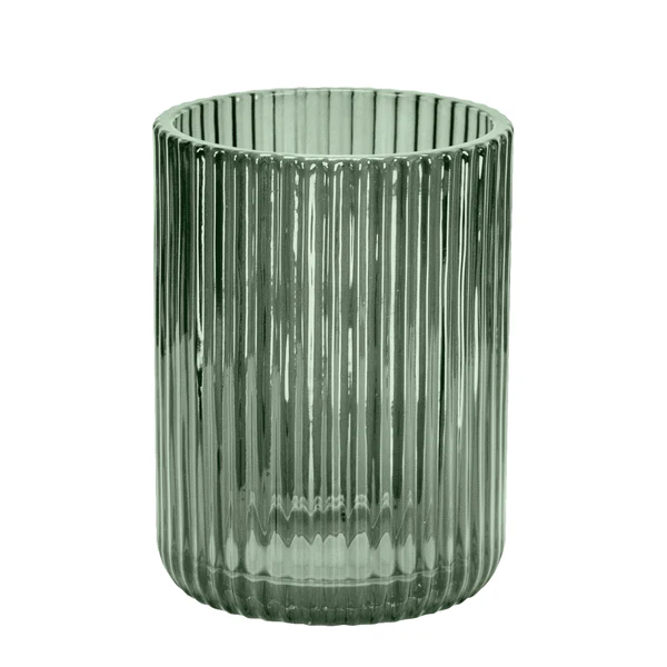 Zahnputzbecher Antoinette - Glas - Olivgrün